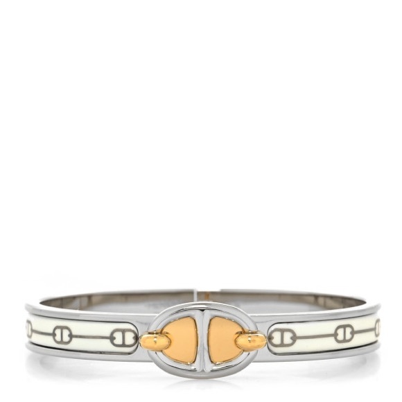HERMES 
Enamel Mini Farandole Clic Chaine D'Ancre Bracelet - Picture 1 of 12